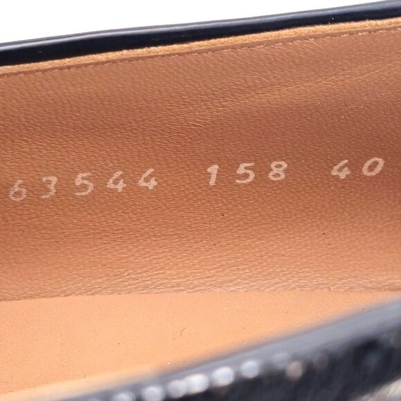 Fratelli Rosetti Italy Striped Black White Suede Tassel Loafers Men 7 Dress Shoe - Picture 7 of 10